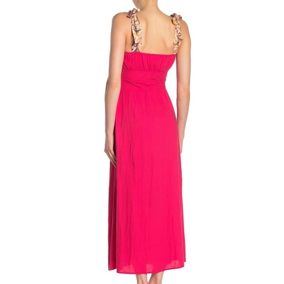FREE PEOPLE Womens Pink Sleeveless Square Neck Maxi - Picture 3 of 4